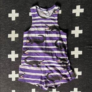 Mini Rodini Purple and Gray Alligator Set